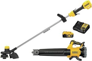 DEWALT 20V MAX String Trimmer and Leaf Blower Kit, Cordless, Battery & Charger Set DCKO215M1