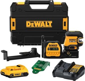 DEWALT 20V/12V MAX Laser Level Kit, Cross Line Laser and 5 Spot Laser Green DCLE34220GB