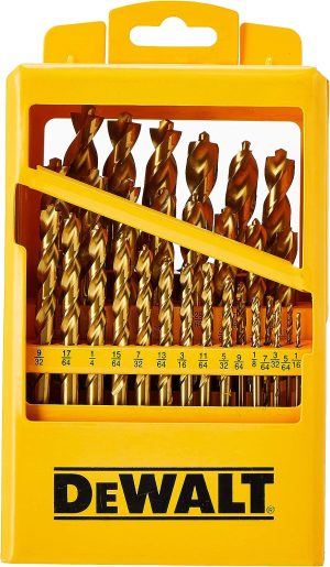 DEWALT Titanium Nitride Coated Drill Bit Set with Pilot Point, 29-Piece