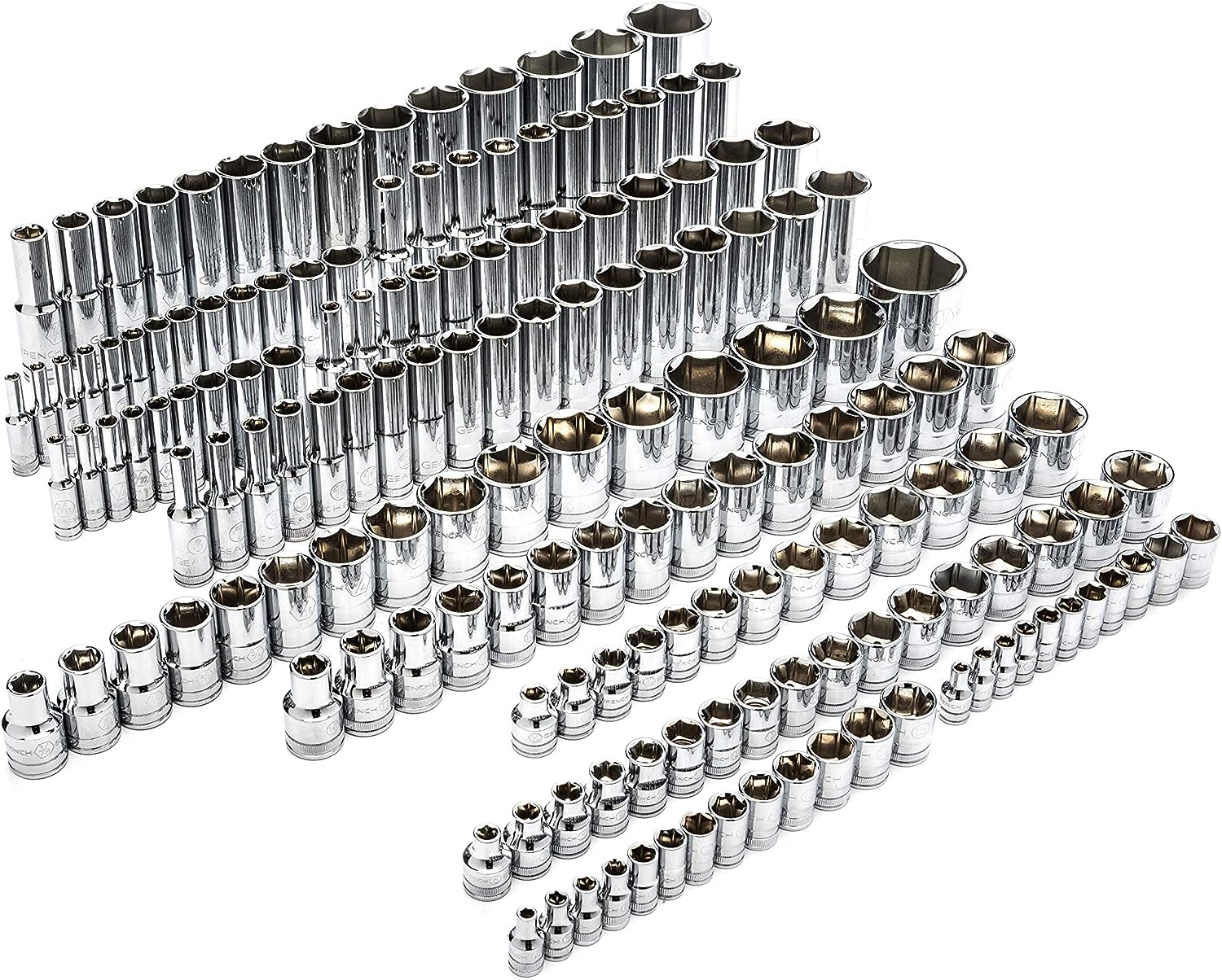 GEARWRENCH 176 Piece ¼, 3/8, & ½ Dr.12 Point Master Socket Set 89074