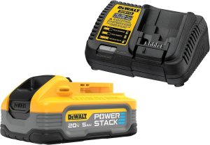 DEWALT Powerstack 20V MAX Battery Starter Kit, Rechargeable, 5Ah, Lithium Ion DCBP520C