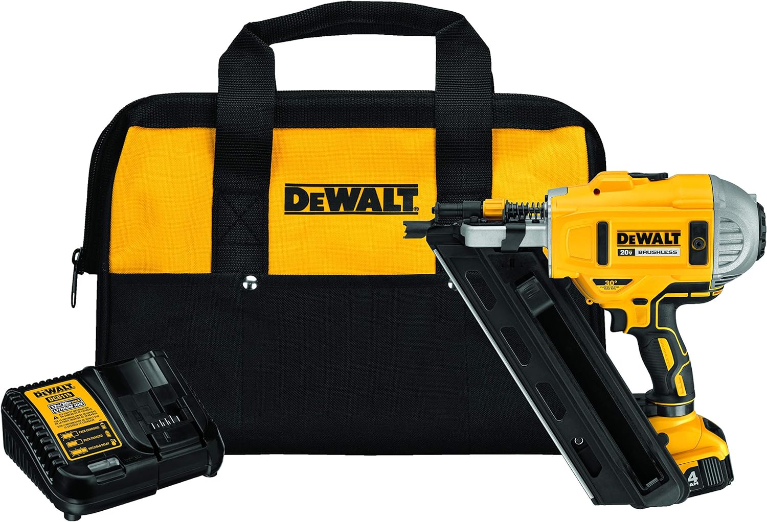 DEWALT 20V MAX* Framing Nailer Kit, 30-Degree, Paper Collated DCN692M1