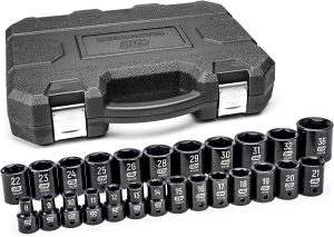 Gearwrench 84933N  25 Pc. 1/2" Drive 6 Pt. Impact Metric Socket Set