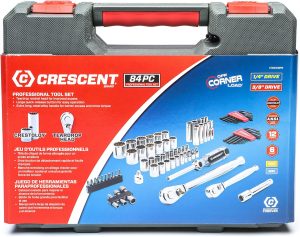 Crescent 150 Piece 1/4" and 3/8" Drive 6 Point SAE/Metric Professional Tool Set CTK150