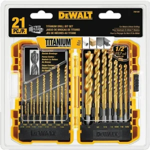 Dewalt DW1361 21 Pc. Titanium Nitride Coated Pilot Point Drill Bit Set