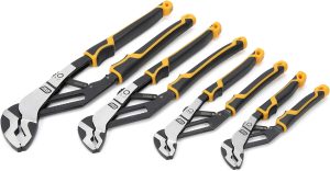 GEARWRENCH 4 Pc. Pitbull Auto-Bite Tongue & Groove Dual Material Pliers with K9 Jaws 82594C