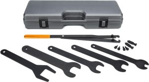 GEARWRENCH Fan Clutch Service Set, Fan Nut Wrenches, Pully Holder, Blow Mold Case 41580D