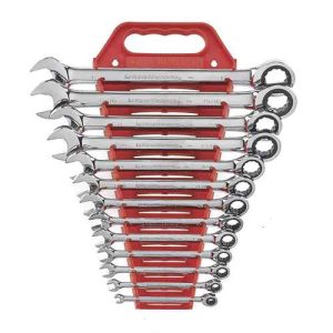 GearWrench 9312 13 Pc. 72-Tooth 12 Point Ratcheting Combination SAE Wrench Set
