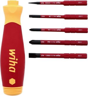 Wiha 28345 6 Piece Insulated SlimLine PocketMax Multi-Driver