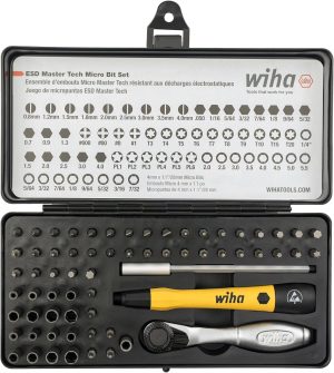 Wiha 75965 65 Piece System 4 ESD Safe Master Technician Ratchet and MicroBits Set