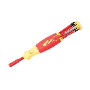Wiha 28393  7 Piece Insulated SlimLine Ultra-Driver Blade Set Slotted, Phillips