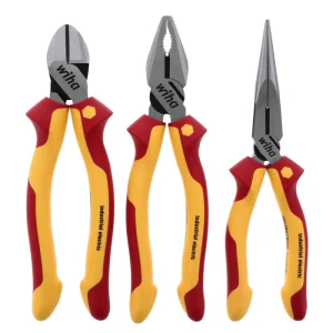 Wiha 32981   3 Piece Insulated Industrial Pliers-Cutters Set
