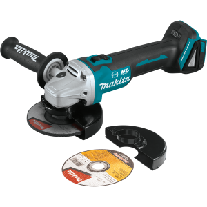 Makita XAG09Z  18V LXT® Lithium-Ion Brushless Cordless 4-1/2” / 5" Cut-Off/Angle Grinder, electric brake, no lock-off, lock-on (Tool Only)